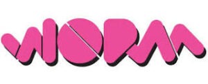 Logo for WORM in energetic pink animated lettering