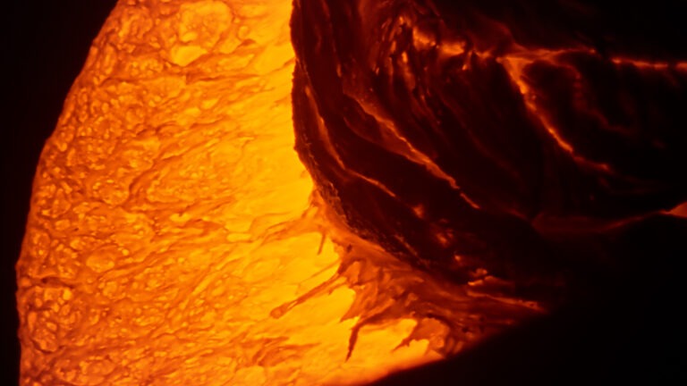 Close up of molten lava
